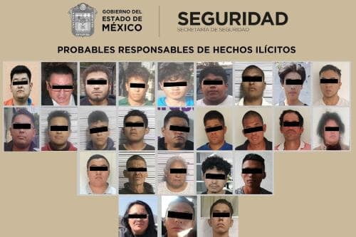 Detienen a 27 presuntos delincuentes durante operativo en Naucalpan
