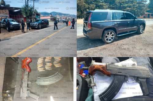 Detienen a menor de edad con AK-47 en Acambay, a bordo de camioneta Cadillac