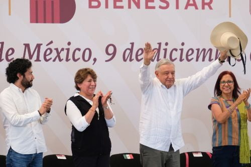 400 mil mexiquenses recibirán tarjeta Mujeres con Bienestar, anuncian Delfina Gómez el presidente López Obrador