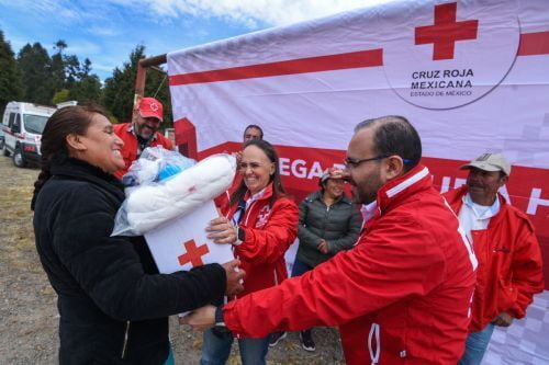 Lleva Cruz Roja Edomex servicios de salud y ayuda humanitaria a comunidades gélidas de Temascaltepec