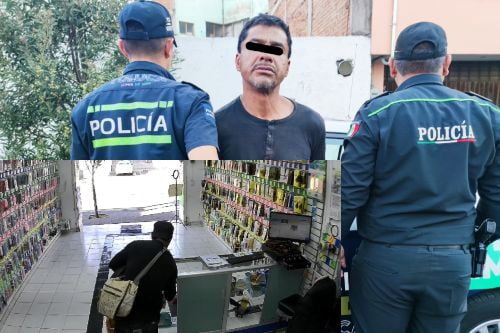 Asalta negocio en avenida Morelos, Toluca y lo atrapa la policía