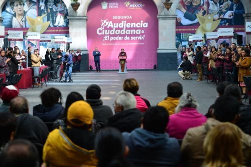 Exitosa segunda Audiencia Ciudadana en Palacio de Gobierno encabezada por la gobernadora Delfina Gómez