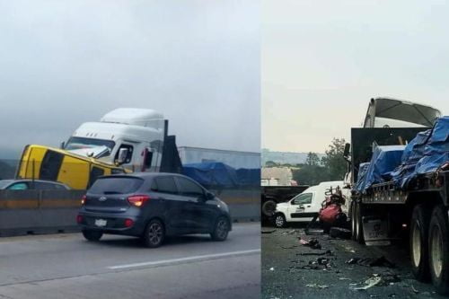 Videos: Accidentes en la México-Querétaro provocan filas de hasta 30 km de autos varados