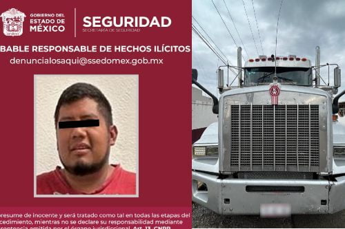 Tras persecución, atrapan a conductor con tráiler robado en Soyaniquilpan