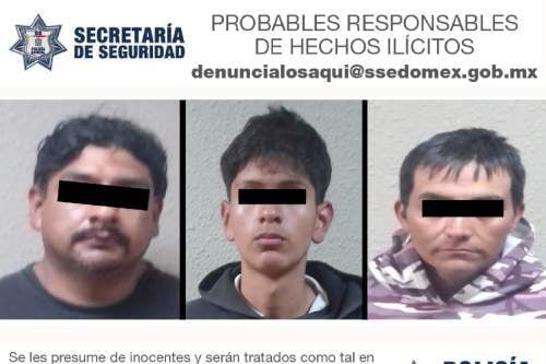Atrapan a tres presuntos narcomenudistas en Rayón; estaban armados
