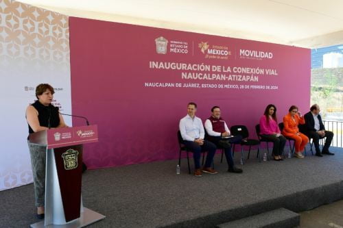Gobernadora Delfina Gómez inaugura conexión Atizapán-Naucalpan