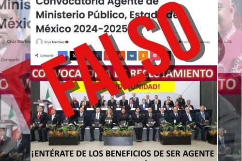 Falsa convocatoria que circula para laborar en la fiscalía mexiquense