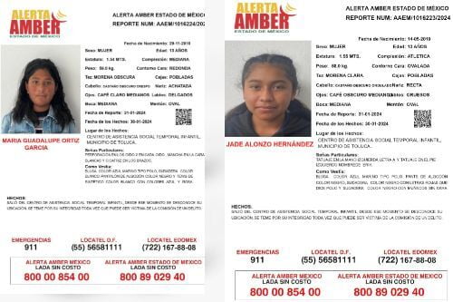 Desaparecen dos niñas de albergue temporal en Toluca