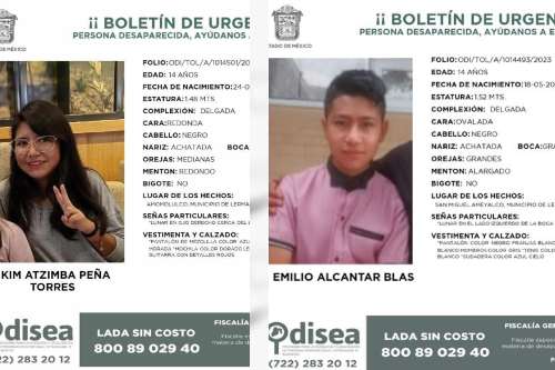 Desaparecen dos adolescentes de 14 años en Lerma