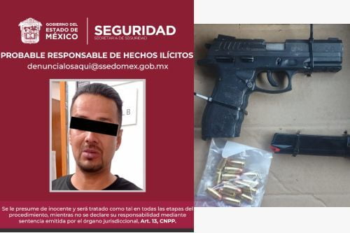 Por andar armado y disparando, detienen a hombre en Polotitlán