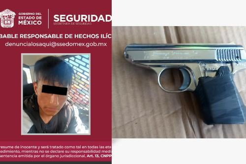 Detienen a hombre armado en Temoaya, tras denuncia ciudadana