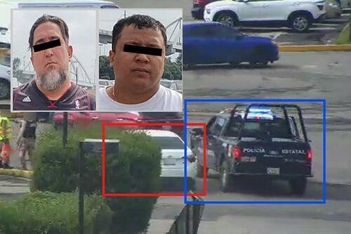 Detienen a dos asaltantes con vehículo ligado a robo violento, en Metepec