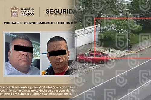 Detienen a dos hombres por fraude en cajeros, en Toluca