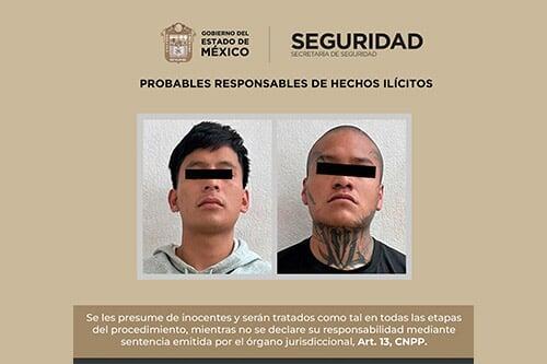 Detienen a dos jóvenes en San Mateo Atenco por llevar marihuana
