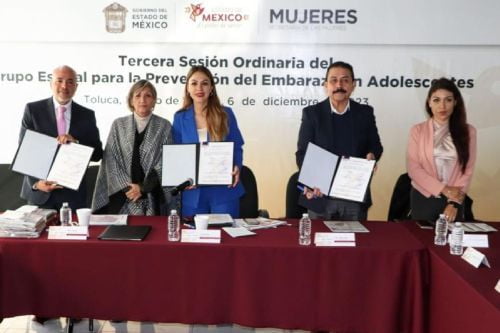 Autoridades mexiquenses firman convenio para la prevención del embarazo adolescente