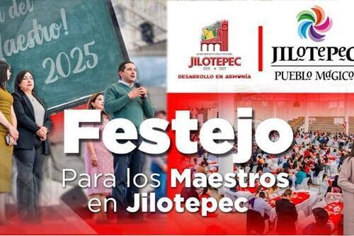 Festejo para los maestros en Jilotepec