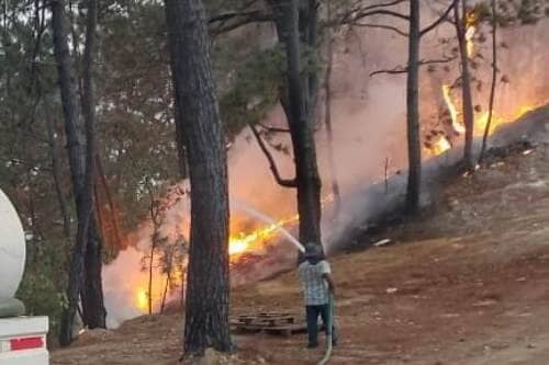 Reportan avance de 80 por ciento de control de los incendios forestales en Luvianos y Tejupilco