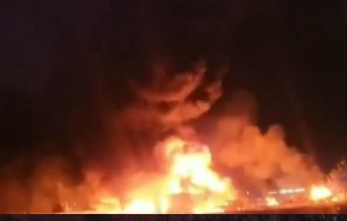 Video: Explota almacen con huachicol en Polotitlán, a un lado de la México-Querétaro