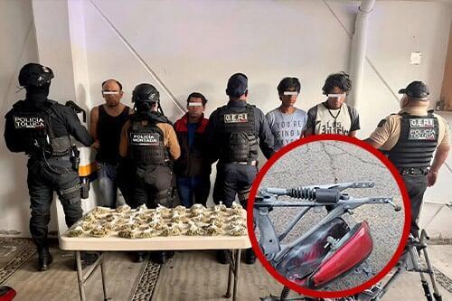 Intentaron huir tras desvalijar moto en Toluca pero los atraparon