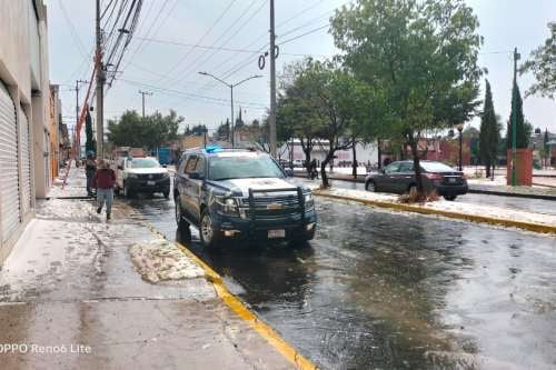 Pese a la fuerte granizada que cayó en Toluca, no se reportan daños que lamentar