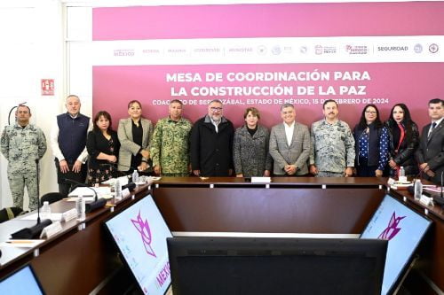 Gobernadora Delfina Gómez instala Mesa de Coordinación para la Construcción de la Paz en Coacalco; disminuyen 9 delitos de alto impacto