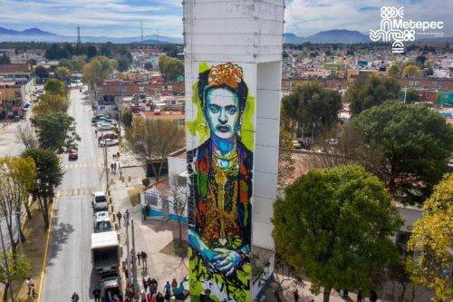 Video: Inaugura alcalde Fernando Flores Fernández el primero de 20 murales que mejorarán la imagen urbana de Metepec
