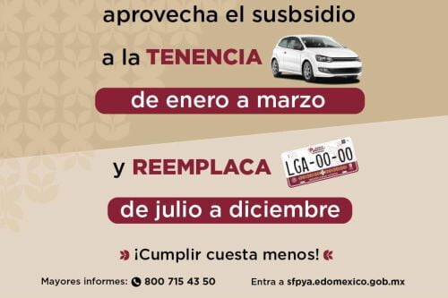 Invita GEM a aprovechar subsidio en pago de tenencia; nuevas fechas para reemplacar este 2024