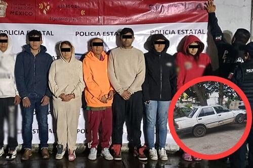Policías recuperan vehículos robados y detienen a banda criminal en Edomex
