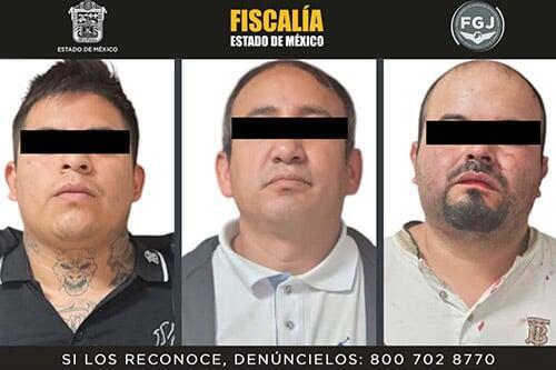 Procesan a tres sujetos por robo violento de vehículos en tres municipios del Edomex