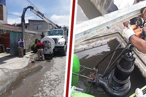 Refuerzan bombas y desazolve ante lluvias intensas en Ocoyoacac