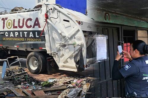Retiran 5 toneladas de basura acumulada en Toluca