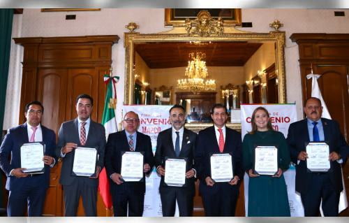 Firman convenio de colaboración siete municipios del Valle de Toluca