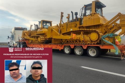 A punta de pistola, roban maquinaria pesada en Atlacomulco y Jilotepec