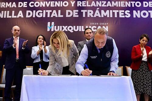 Romina Contreras digitaliza servicios notariales en Huixquilucan
