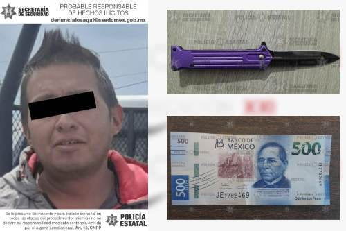 Atrapan a ladrón de transeúnte con el botín en el bolsillo