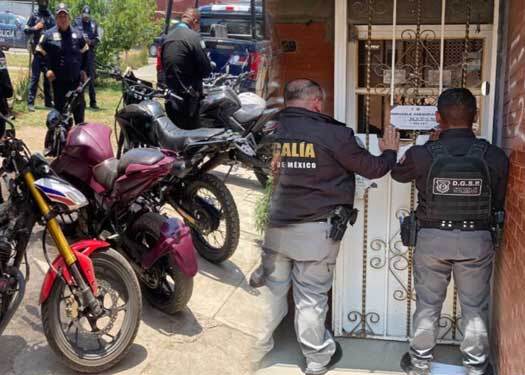 Toluca: Aseguran diez motocicletas en operativo contra robo de vehículos