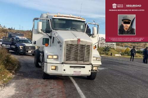 Atrapan a ladrón con tráiler robado momentos antes en Jilotepec