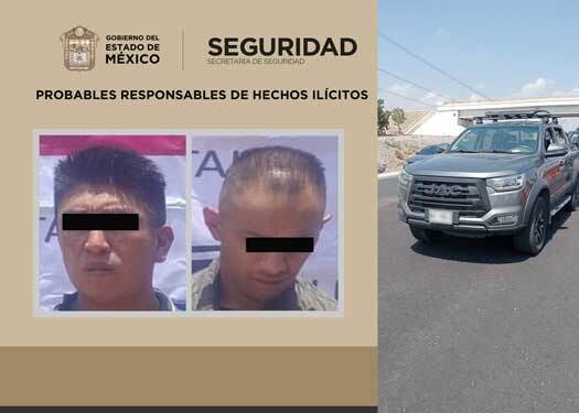 Tras persecución los atraparon y les encontraron droga, en Almoloya