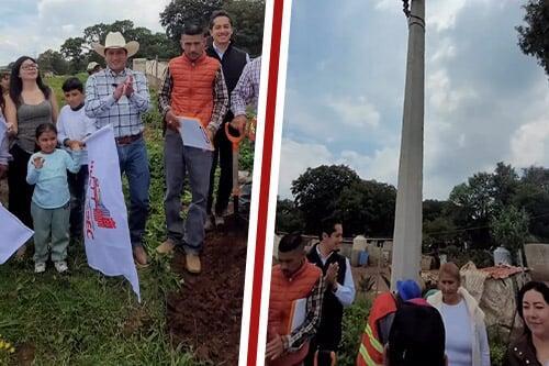 VIDEO - Jilotepec arranca obra eléctrica que beneficiará a vecinos de Agua Escondida